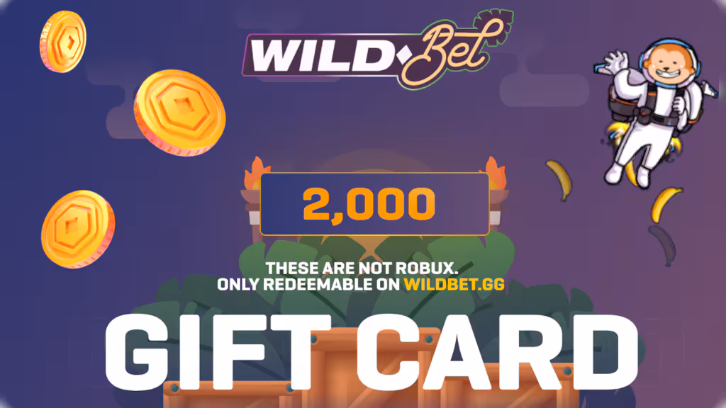 WildBet Balance Gift Card 2000 Tokens - Wild Bet Key - GLOBAL
